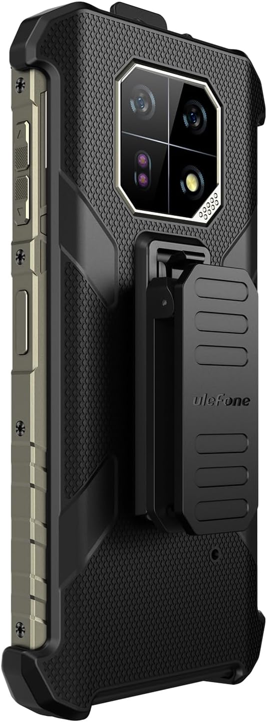 Kant view of the Ulefone Armor 22 phone in its protective case, showing precise cutouts for buttons and ports.