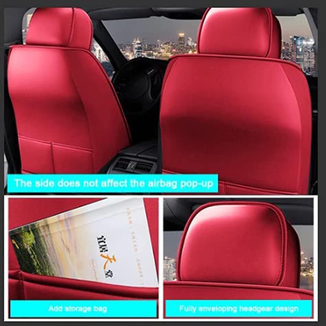 Luxury Leather Full Set Car Seat Covers for Audi TT Coupe 8N 2000-2006 - Universal Waterproof Interior Accessories, Non-Slip Protector Mats