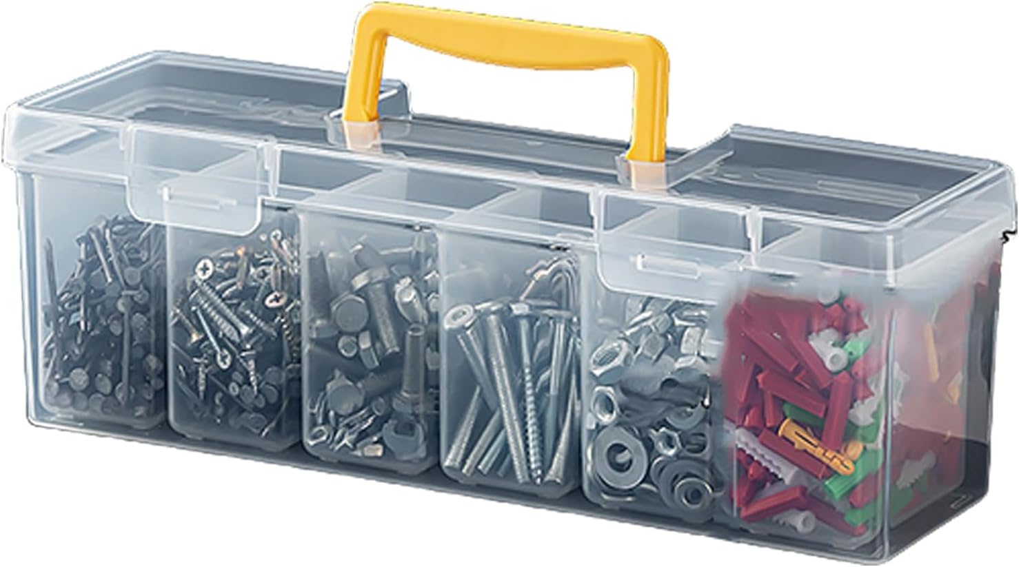 Compact Tool Organizers Case Transparent Design Removable Compartment For Easy Identification And Efficient Storage Box For Car Repair And Camping