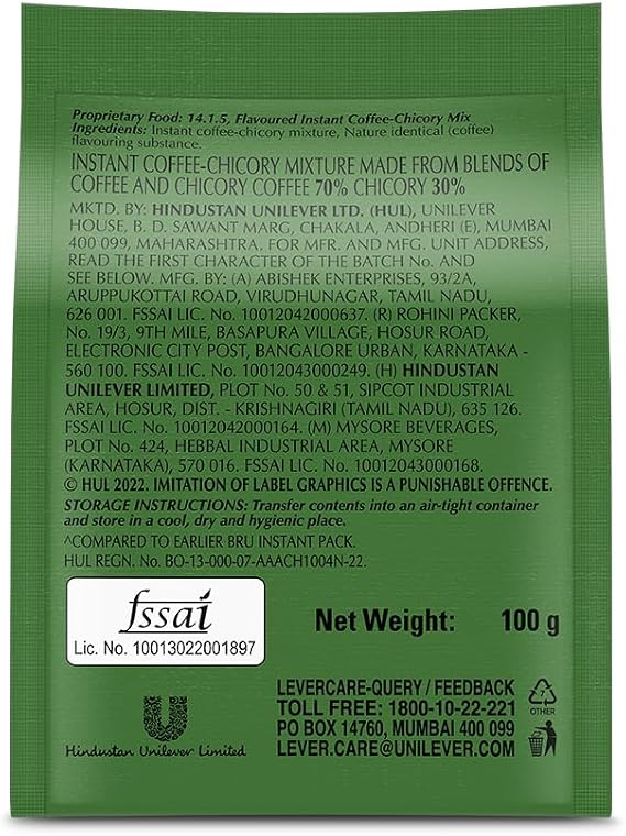 Bru Instant Coffee Powder 100 Grams Pack