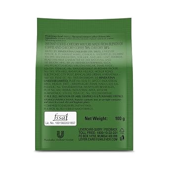 Bru Instant coffee, 100 grams pack, 3.5 oz, India - instant coffee-chicory mixture made from blends of coffee and chicory - Vegetarian