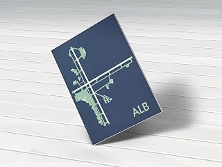 MG Global Modern Hanging Canvas Print of Albany International Airport Alb | 8x12 12x18 16x24 20x30 24x36 Minimalism Wall Art for Gift | Minimalist Home Office Decor
