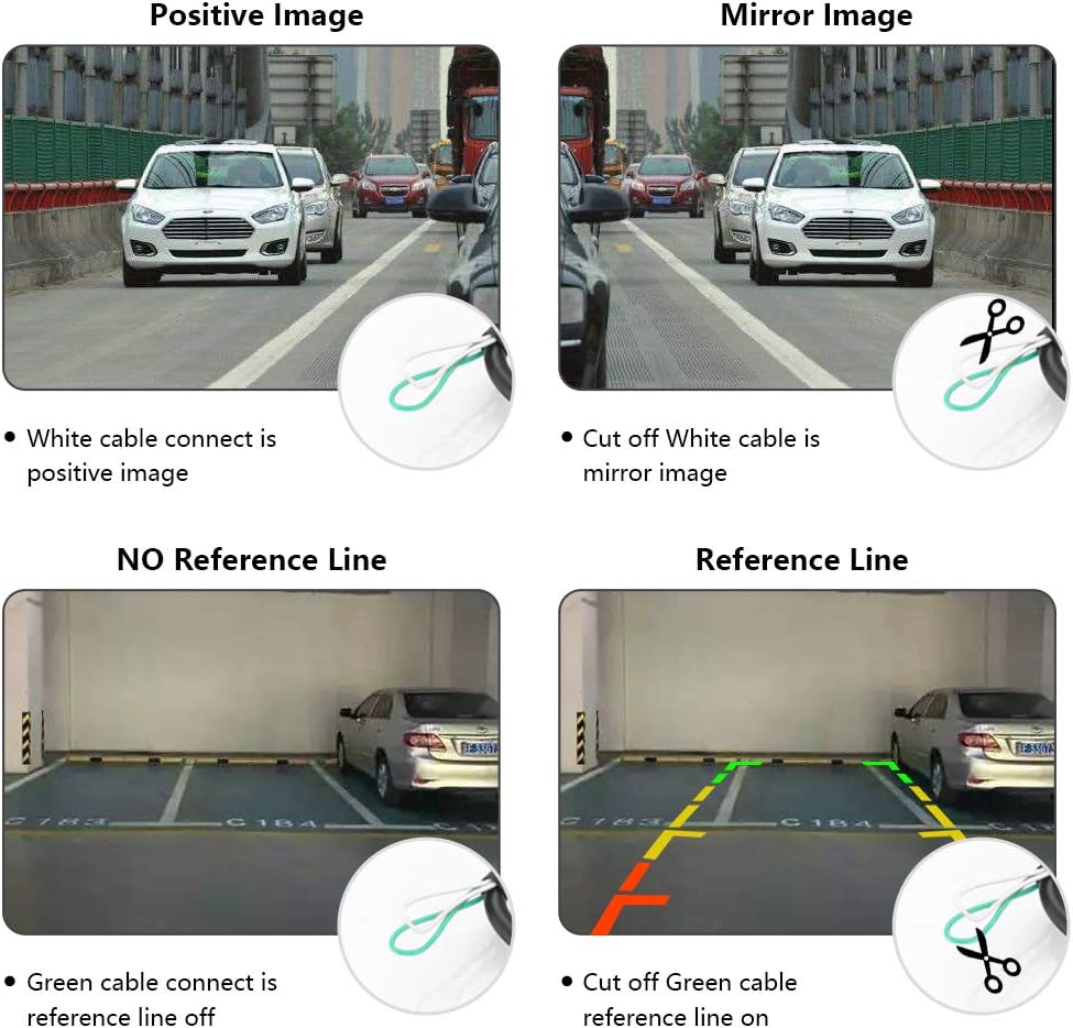 Jansite P009 Car Camera Image and Reference Line Settings