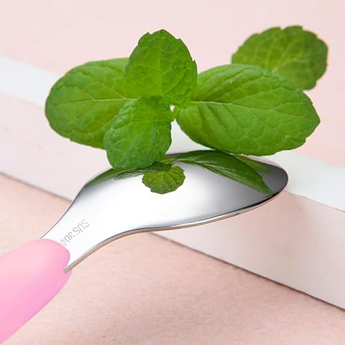 Miniatura 7 de VANRA Juego de 2 piezas de tenedor y cuchara para niños pequeños con estuche de viaje de acero inoxidable 188, cubiertos para niños, cubiertos