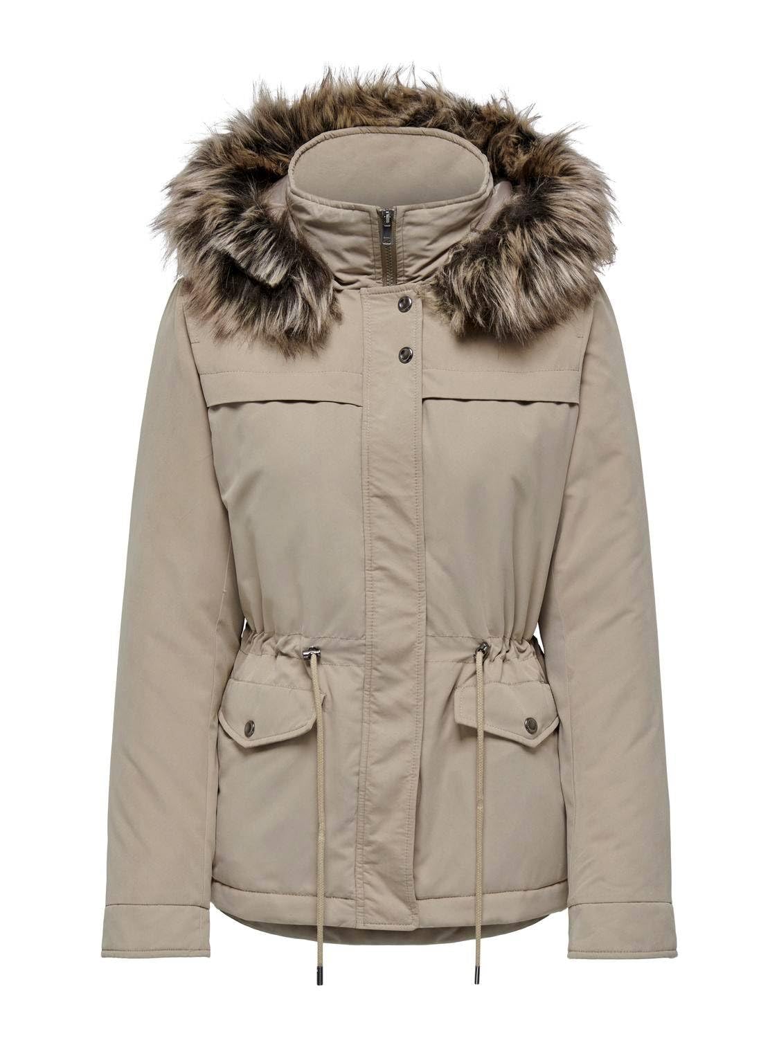 ONLY Damen Langer ONLNEWSTARLINE AW Parka CC OTW 15297128,Weathered Teak,L