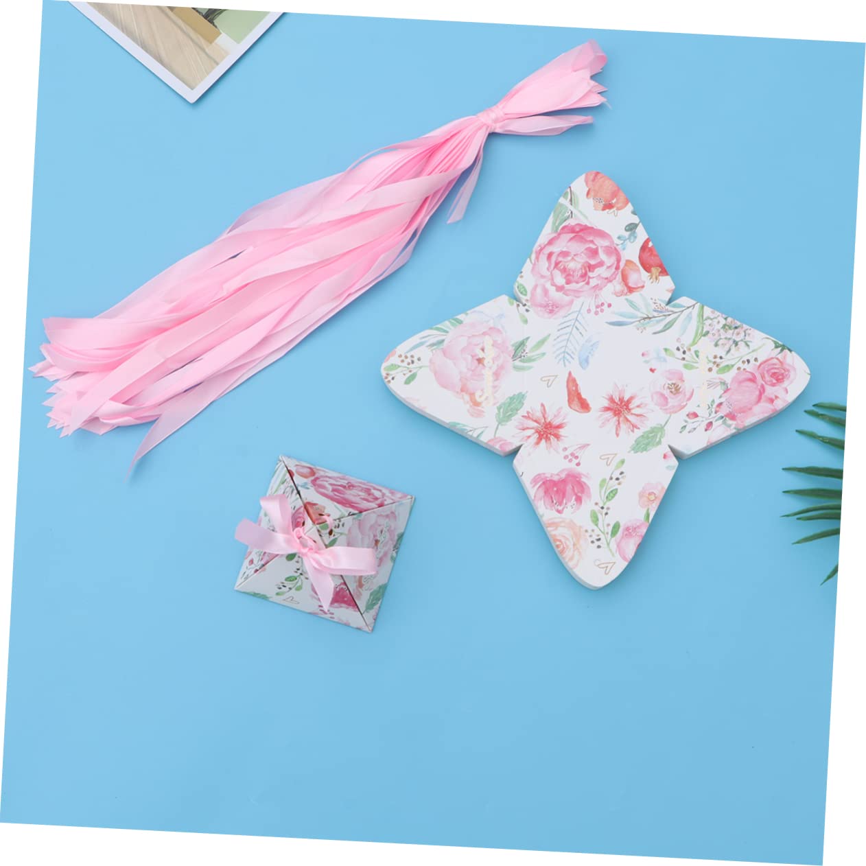 SOLUSTRE Scatole Regalo Triangolari in Carta Rosa 50pezzi per Matrimoni Compleanni Caramelle Confetti Bomboniere Festa Creativa Chic