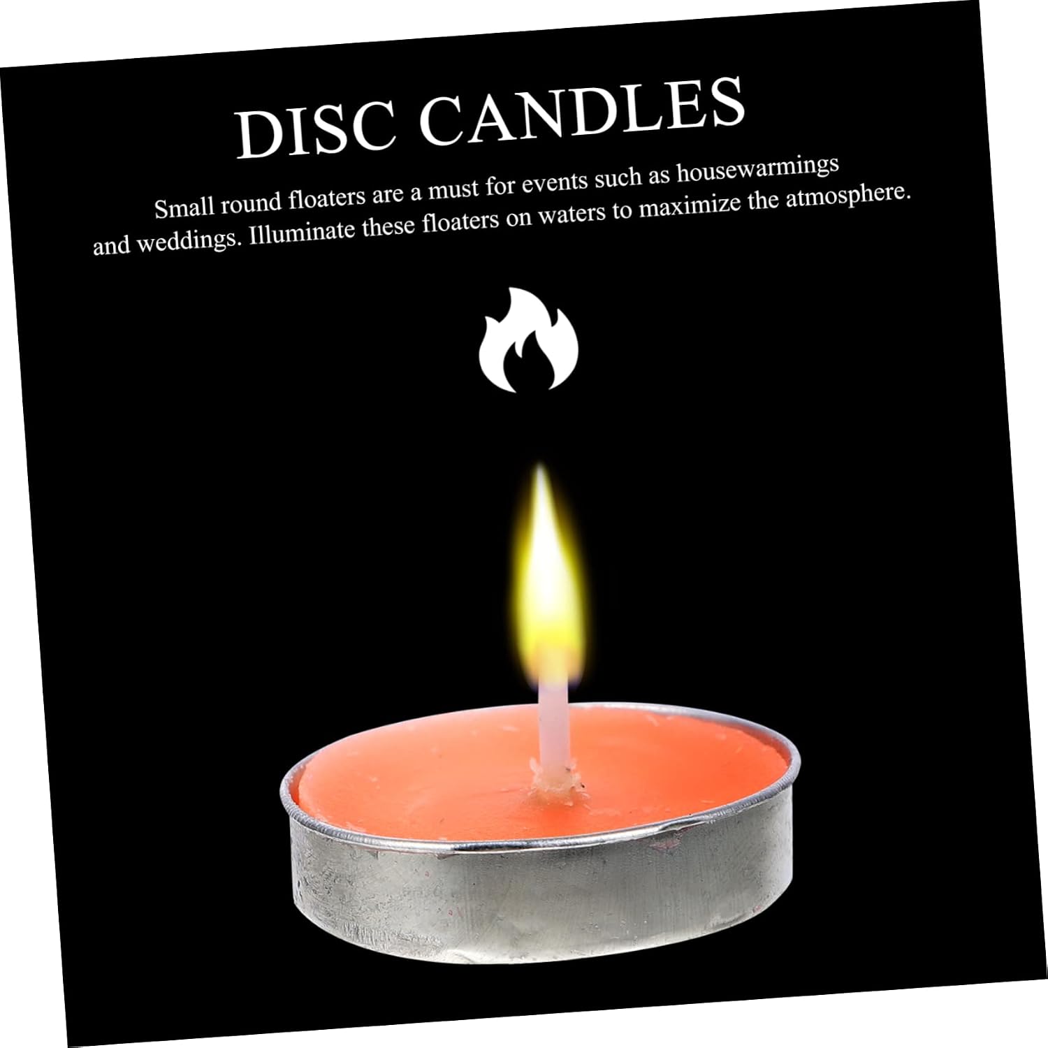 Pink Floating Candles 10Pcs Round Paraffin Wax Unscented Long Burning