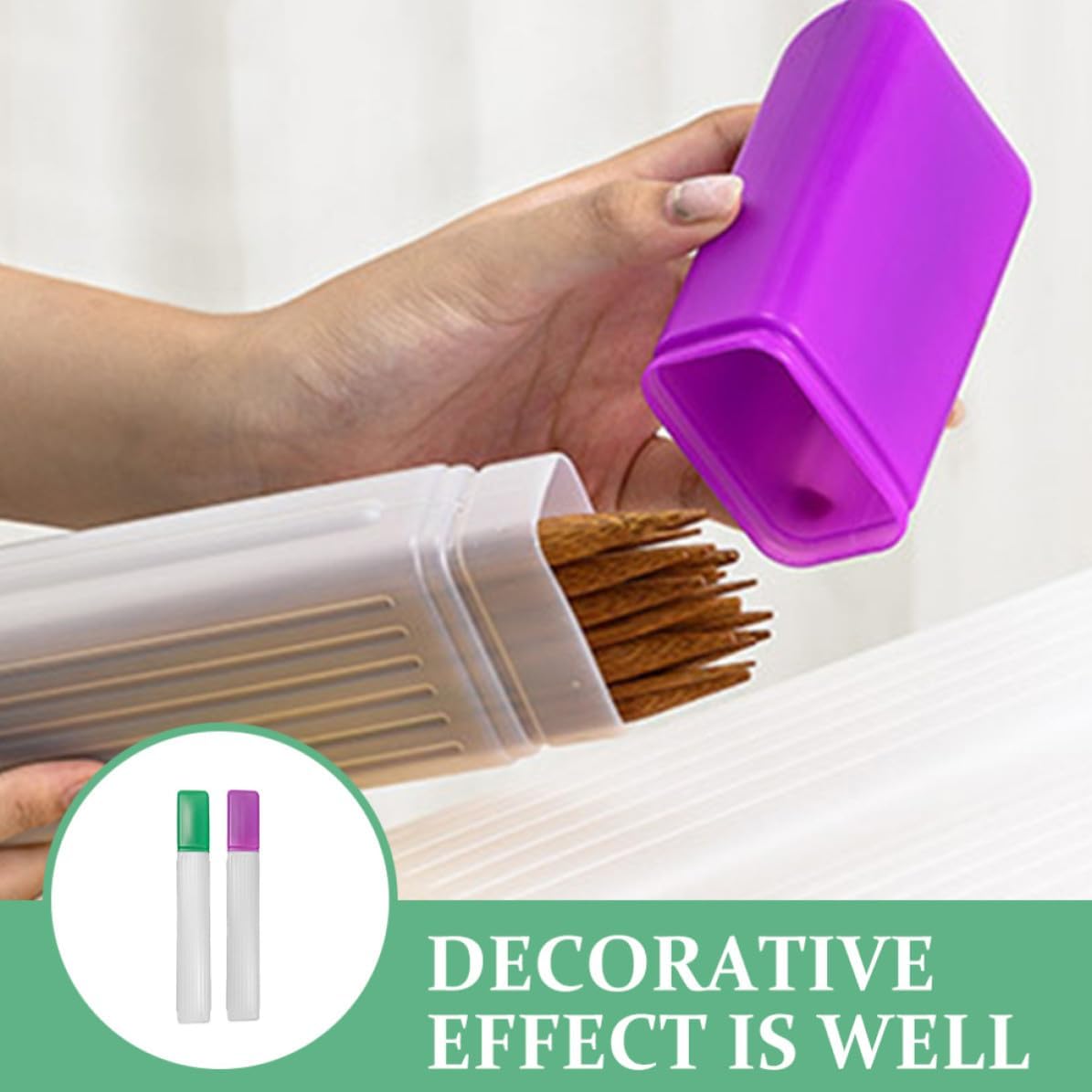 HEANUJJ 2pcs Plastic Knitting Tube Storage Box for Needles and Small Tools with Enough Capacity, Chic Sewing Tool Container for Daily Life Organization