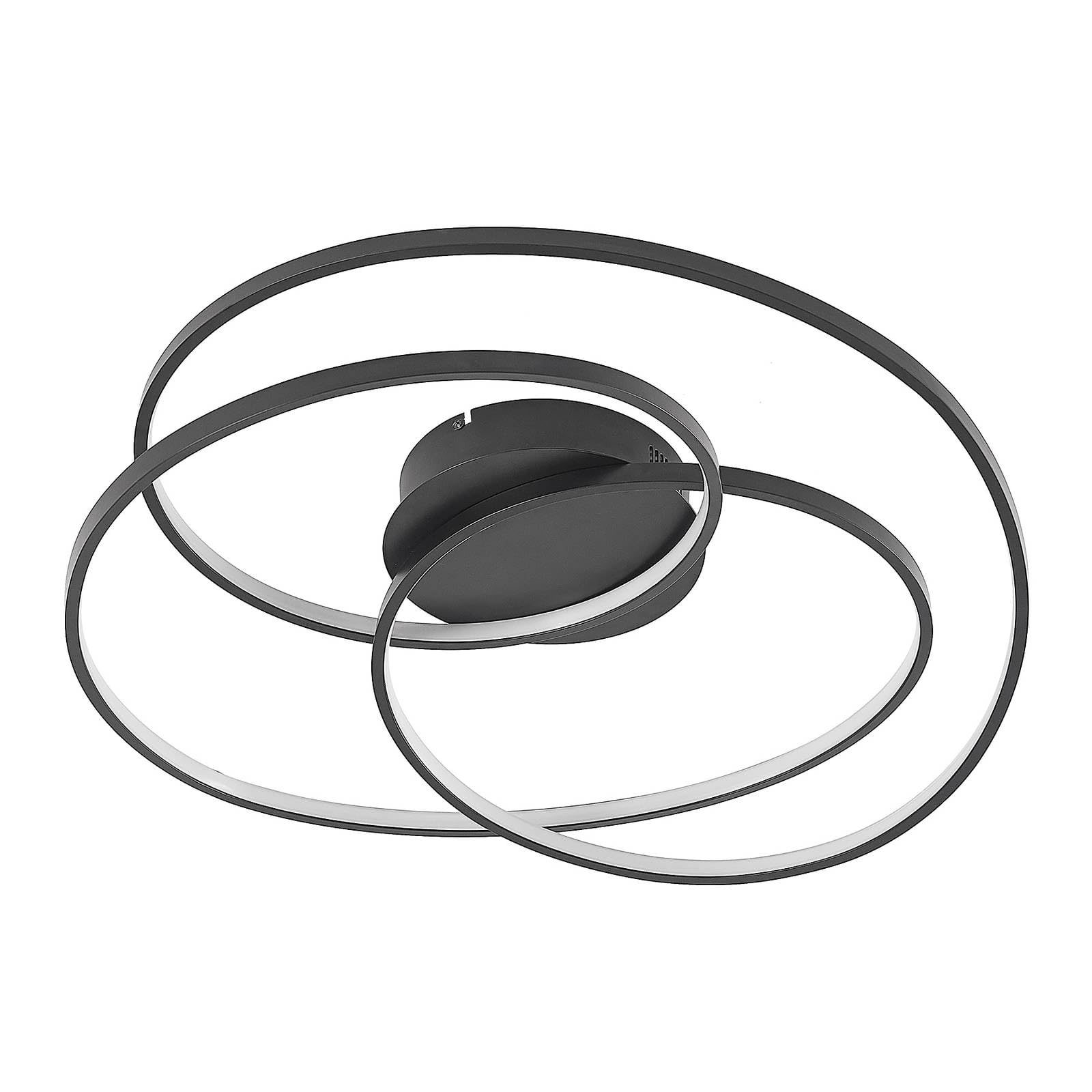 Lindby LED Ceiling Light Kateryna dimmable (Modern) in Black for e.g. Living Room & Dining (1 Light Source,) from Ceiling lamp,