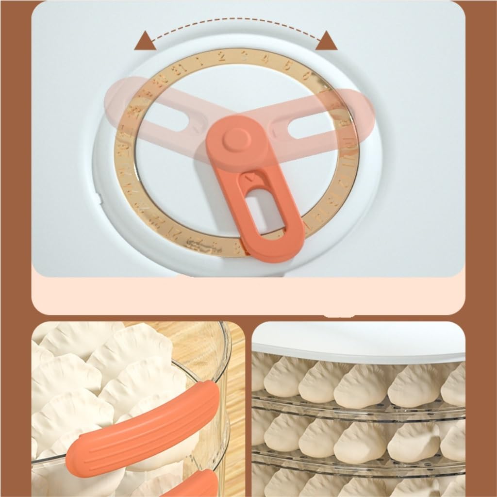 contenedor de Comida Caja de Dumpling for el hogar, Nevera, Caja Especial de conservación de Alimentos congelados, Caja de Almacenamiento de Dumpling congelada rápidamente 35 * 21 * 7CM
