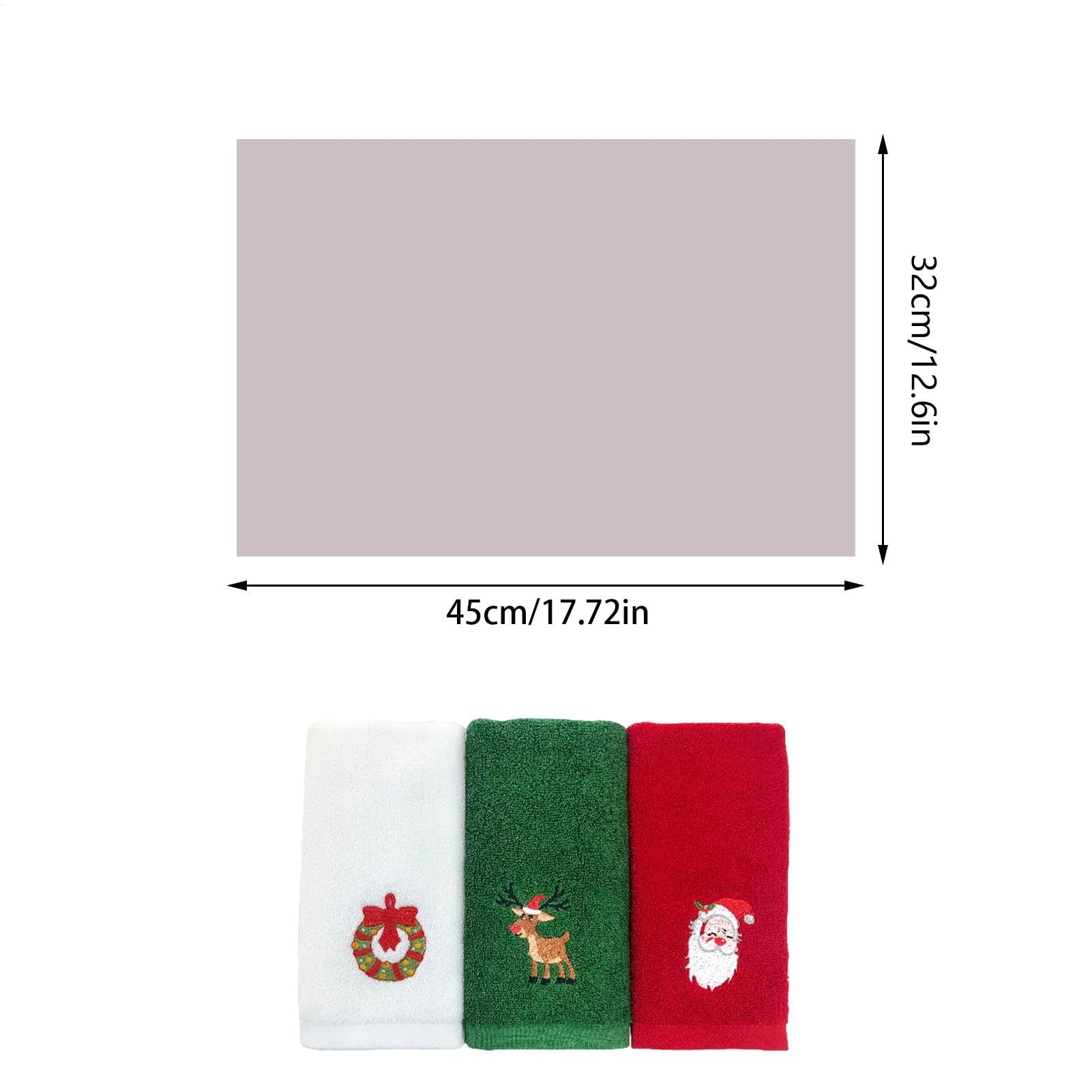 3 piezas toallas de mano de Navidad para baño toalla de baño absorbente linda de vacaciones toalla de mano de Navidad de algodón paños de cocina de Navidad paños de cocina toallas de lavabo 32x45 Cm