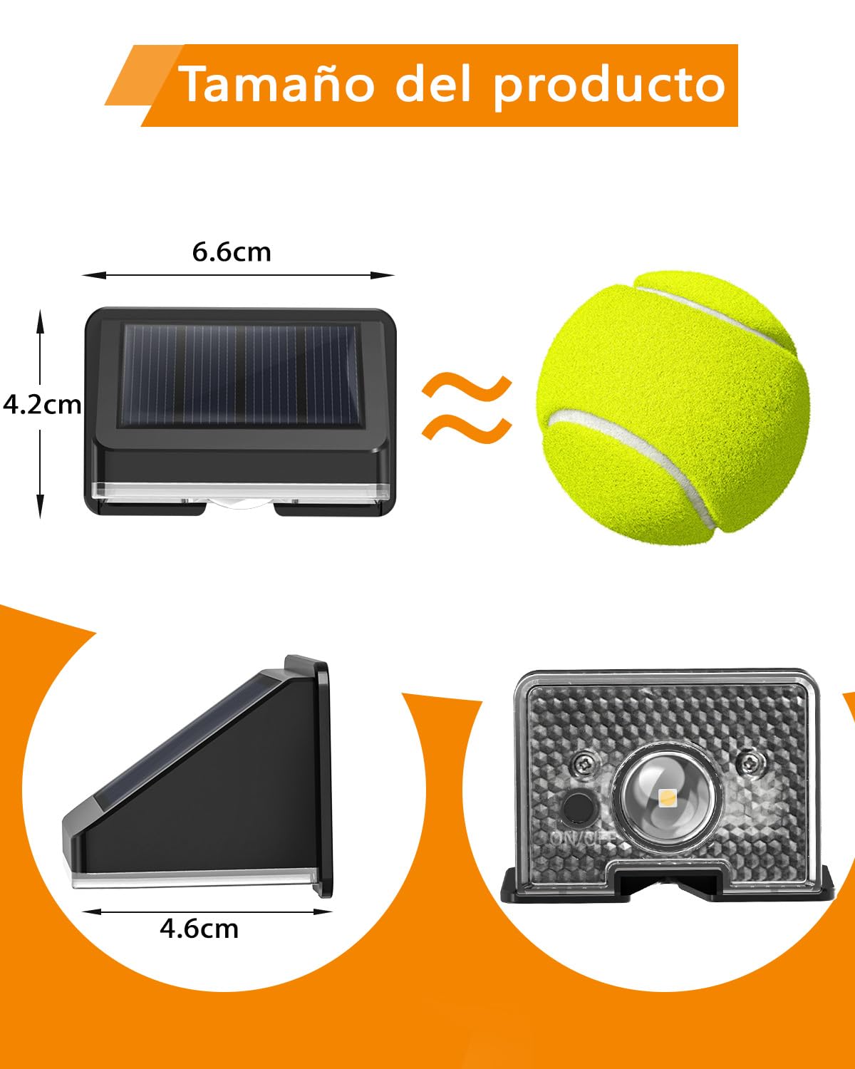 Aplique Solar Pared Exterior，Luz Solar Exteriore，IP67 Impermeable Luces Solares Exterior Jardín Diseño Inalámbrico Para Vallas Patio Balcones Y Terrazas，16Pack