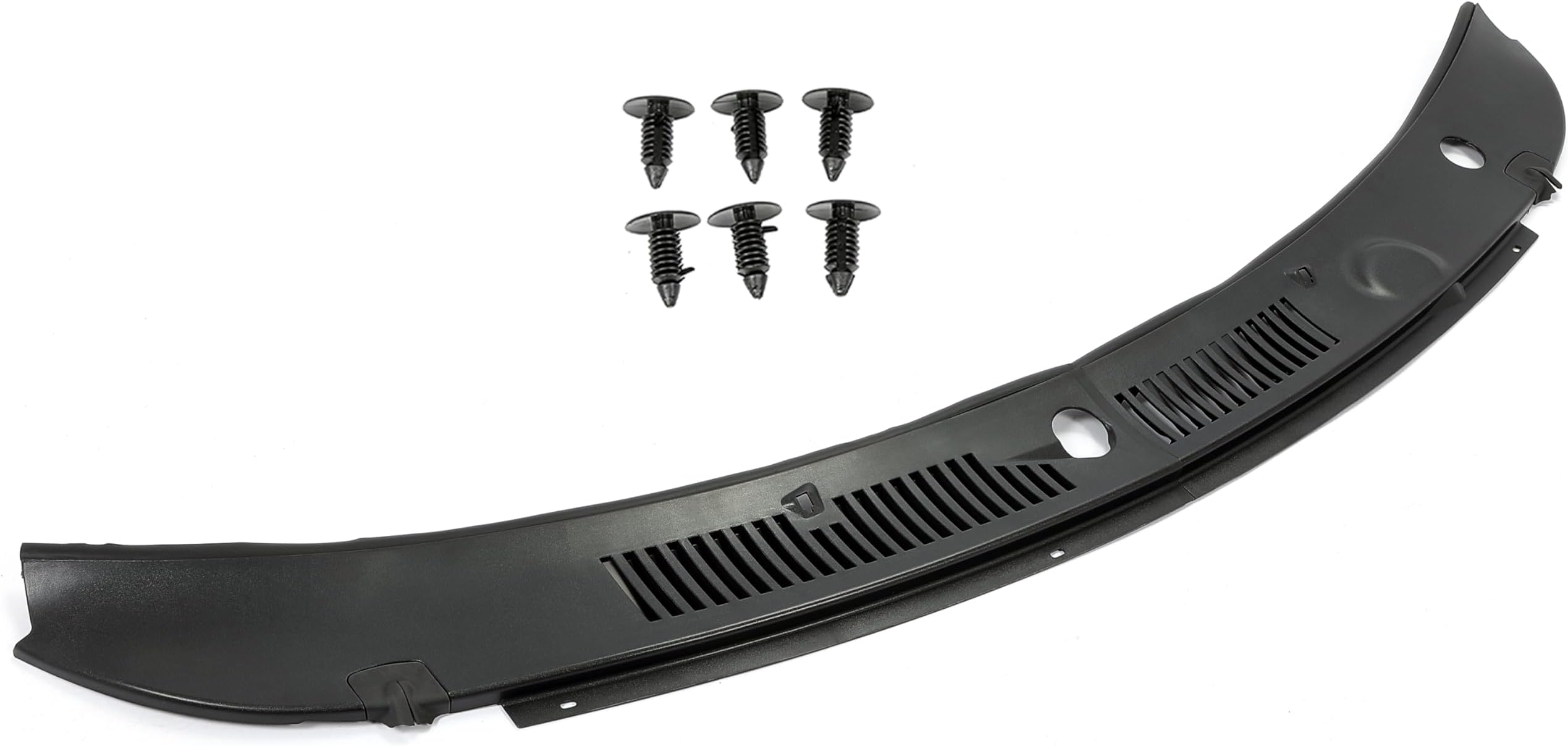 KUAFU 2Pcs Windshield Wiper Cowl Vent Grille Panel Hood Compatible with 1999-2004 Ford Mustang Replacement for 3R3Z 6302228 AAA & 3R3Z6302228AAA & FO1270102 Black