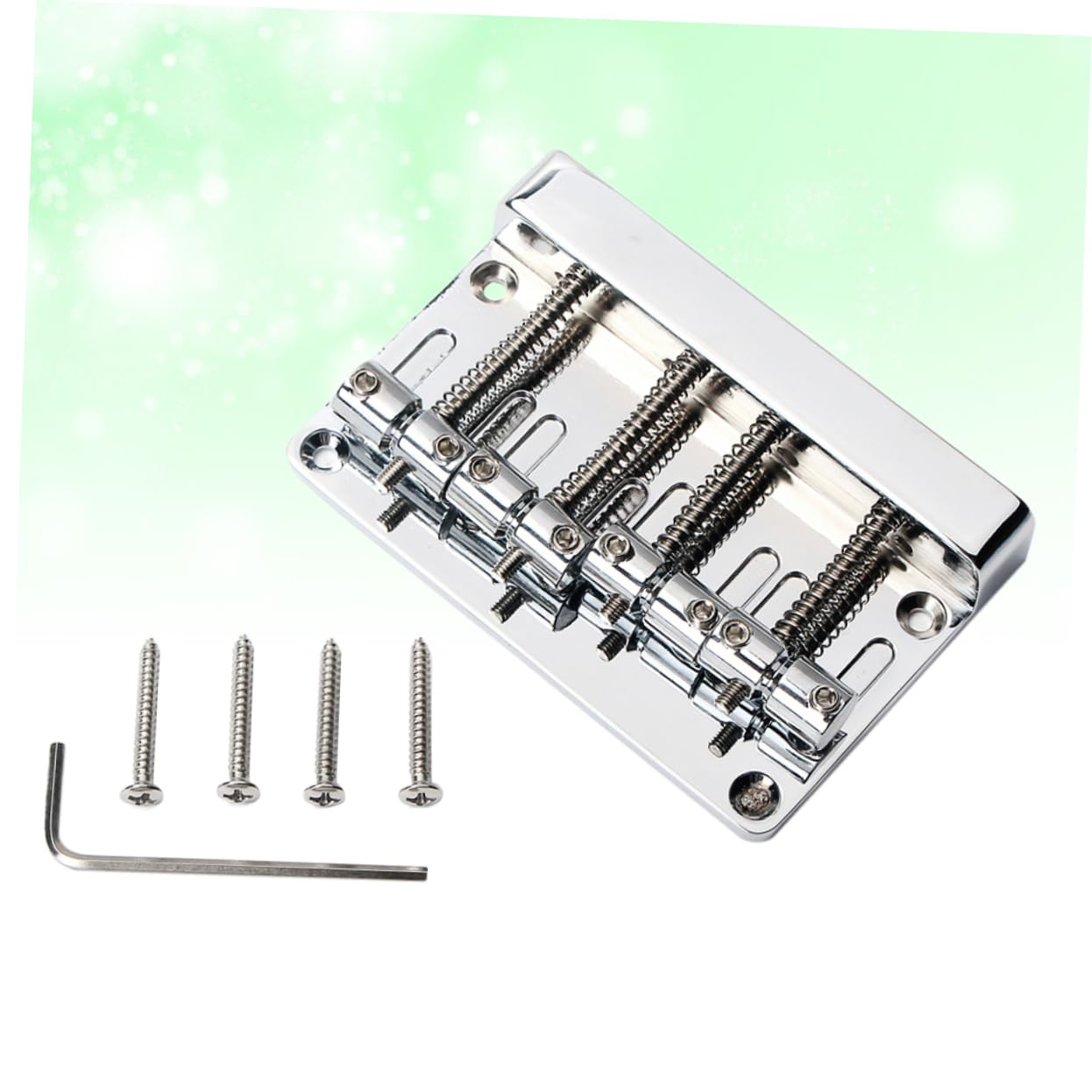 Abaodam Bass Bridge Saddle 4 String Vintage Style Ga1007 Metal Construction 7 Screws