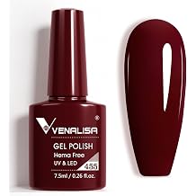 VENALISA Burgundy Red Gel Polish 1 Pcs Dark Red Color Fall Gel Nail Polish Soak Off UV Gel DIY at Home Manicure Salon Nail Art For Girls Women