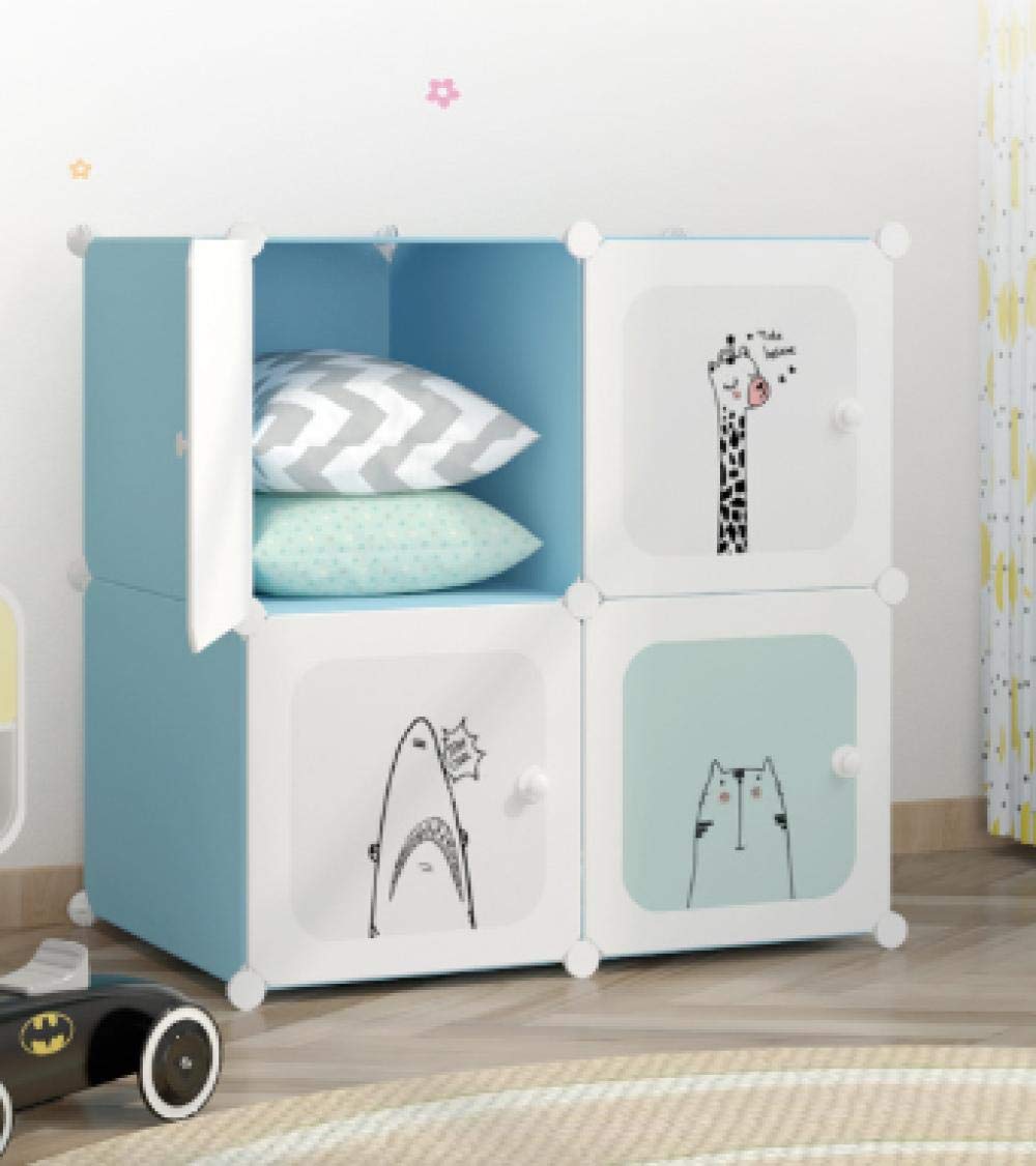 Armario de almacenamiento para bebés con diseño moderno de dibujos animados y 4 cubos