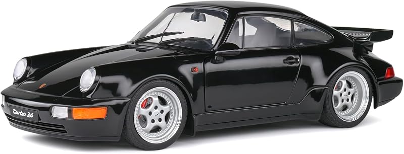 Solido 1:18 Porsche 911 (964) Turbo 3.6 Black 1993 Diecast Model Car (S1803404)