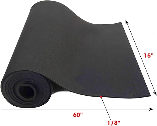 Miniatura 9 de Dualplex Rollo de hoja de goma de espuma de esponja de neopreno, 15 x 60 pulgadas x 14 pulgadas de grosor, acolchado perfecto para cosplay, hoja de