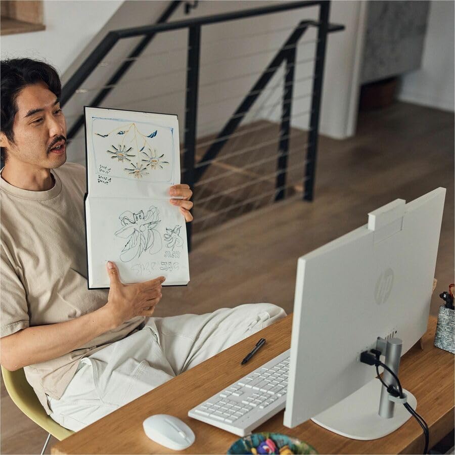 Miniatura 2 de HP PC de sobremesa todo en uno de 23.8 pulgadas, pantalla FHD, Intel Core i3-N300, 8 GB de RAM, SSD de 256 GB, gráficos Intel UHD, Windows 11 Home,