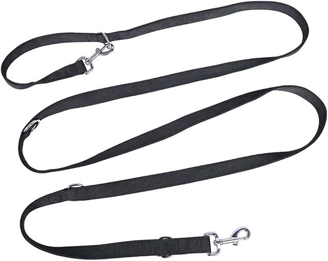 Rinsduall Dog Leash Nylon Dog Training Lead Adjustable Heavy Duty Strong Dog Line 3m Hands Free Dog Leash Large Dog Lead