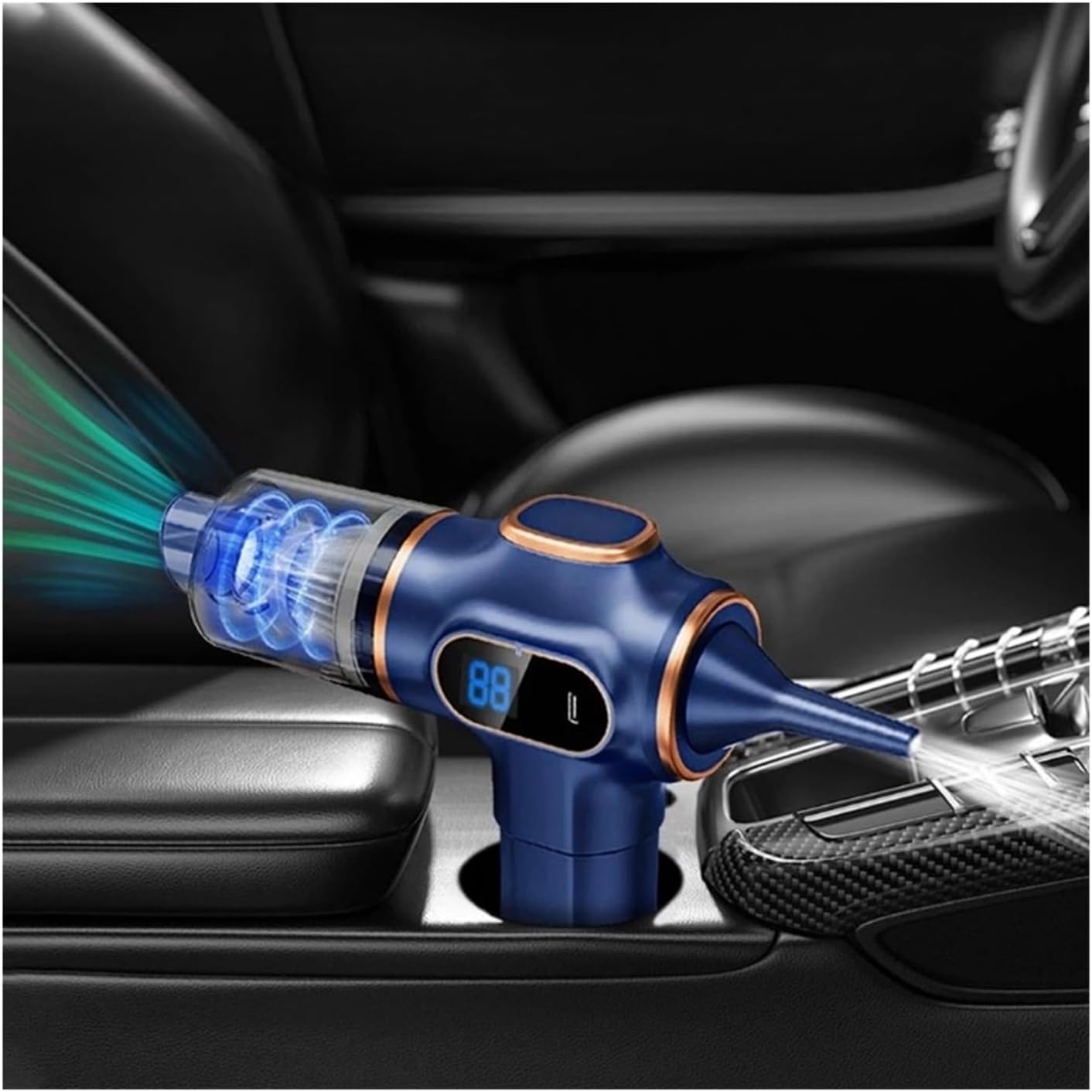 Handheld High Power Rechargeable Vacuum Compatible with Cleaner for Dodge Challenger - Strong Suction, Compatible with Dry & Wet Dual Use