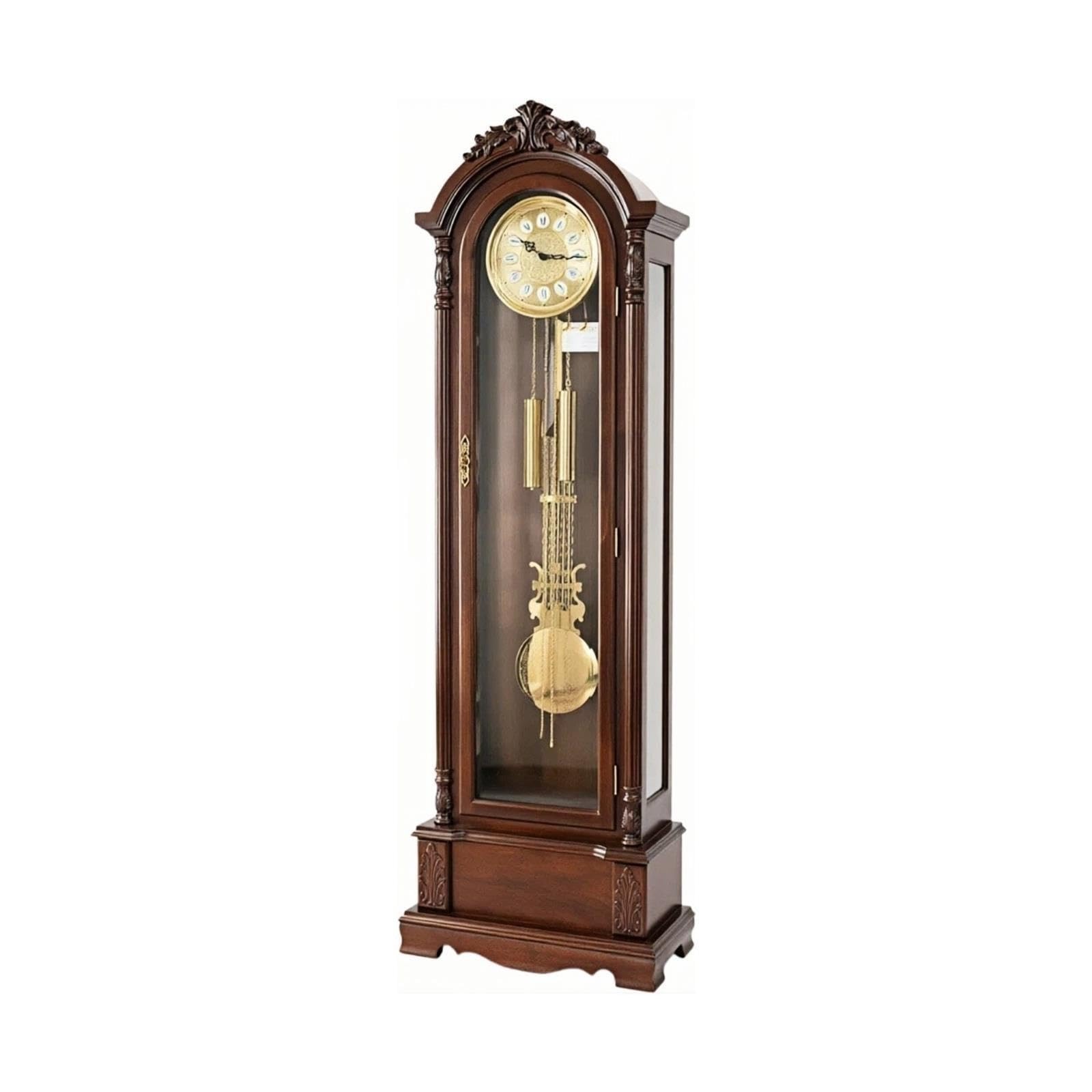 Reloj de abuelo Péndulo mecánico del reloj de piso del abuelo de madera