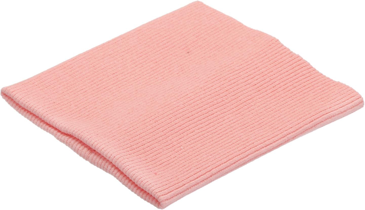 MECCANIXITY Elastic Cuffs Ribbed Trims 4" x 3.5" Cotton Fabric Knit Rib Stretch Tape Cuff Sleeve Waistband for Sewing, Pink 1 Pair