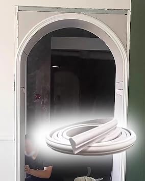 3.3-32.8 ft Long Wall Trim DIY Arch Kit, Curved Arch Trim Molding for Interior Door Frame, Cuttble Half Circle Moulding Decoration Strip for DoorwayW 7cm2 3/4",L4m/13.1ft