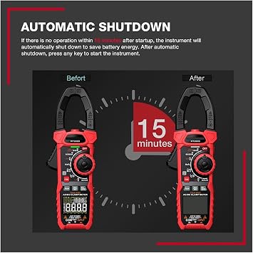HT208A/D AC/DC Digital Clamp Meter Meter Multimeter Pinza Amperimetrica True RMS High Precision Capacitance NCV Ohm Hz Tester(HT208A AC 1000A)