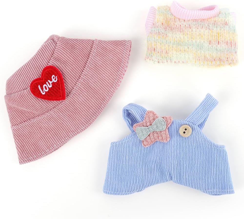 Clothing Set for LABUBU, 3-Piece Fashion Outfits, Compatible with 5.91-6.7 Inch LABUBU Dolls (F)