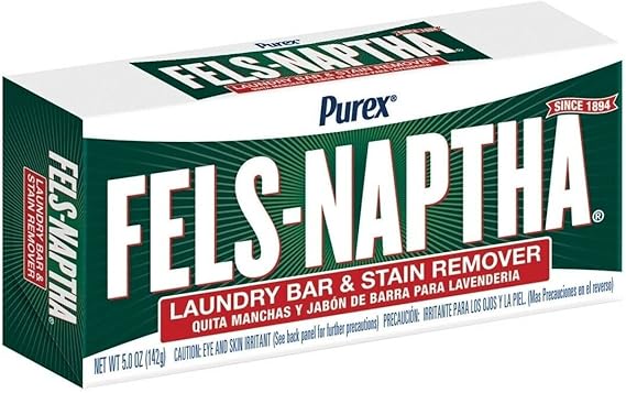 Fels Naptha Laundry Bar and Stain Remover, 5.0 Oz