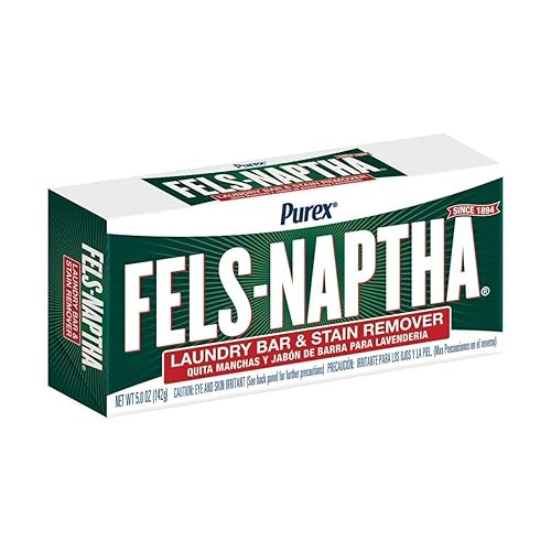 Fels Naptha Laundry Soap Bar & Stain Remover - Pack of 2, 5.0 Oz per bar - Fresh - 5 Ounce (Pack of 2)