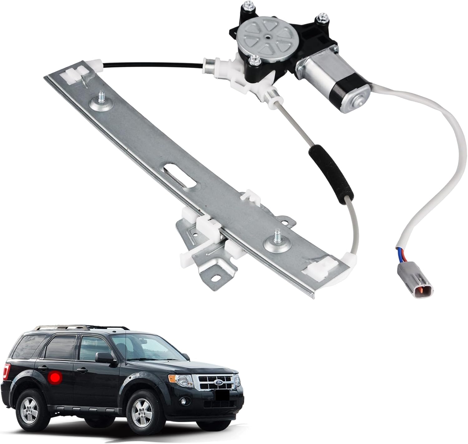 Rear Right Passenger Side Power Window Regulator with Motor Assembly Compatible for 2008-2012 Ford Escape, 2008-2011 Tribute & Mercury Mariner, Replace 751-713, 8L8Z7827000A, ZZCA72560