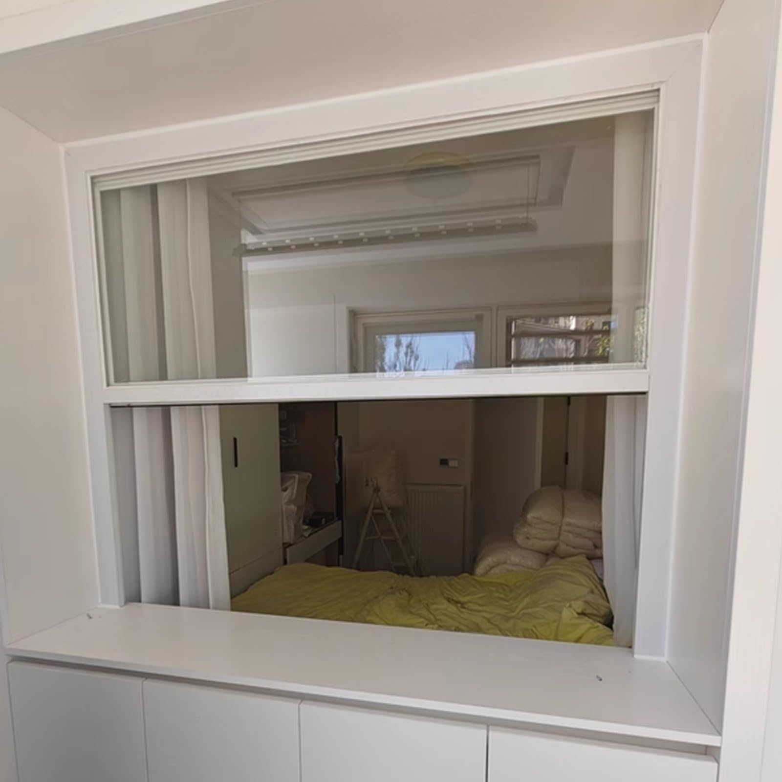 Ventana corredera vertical de vidrio templado para carritos de aperitivos móviles