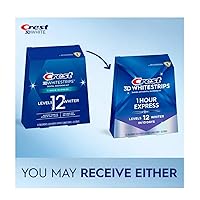 Vista 3 de Crest 3D Whitestrips, 1 Hour Express, kit de tiras blanqueadoras de dientes, 20 tiras (paquete de 10 unidades)