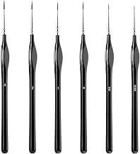 Miniature Paint Brushes, Fine Paint Brushe Detail Paint Brushes with Ergonomics Grip Handles Fine Tip Paint Brush for Crafts Acrylic Watercolor Oil Face Paint by Number (6 Pcs)