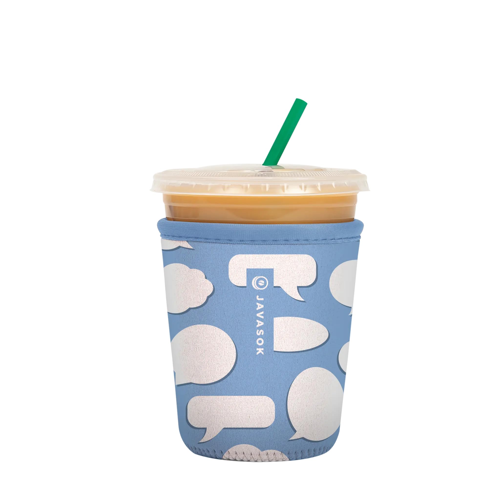 Sok It JavaSok Iced Coffee &amp; Cold Soda Insulated Neoprene Cup Sleeve (Big Ideas, Small: 16-20oz)