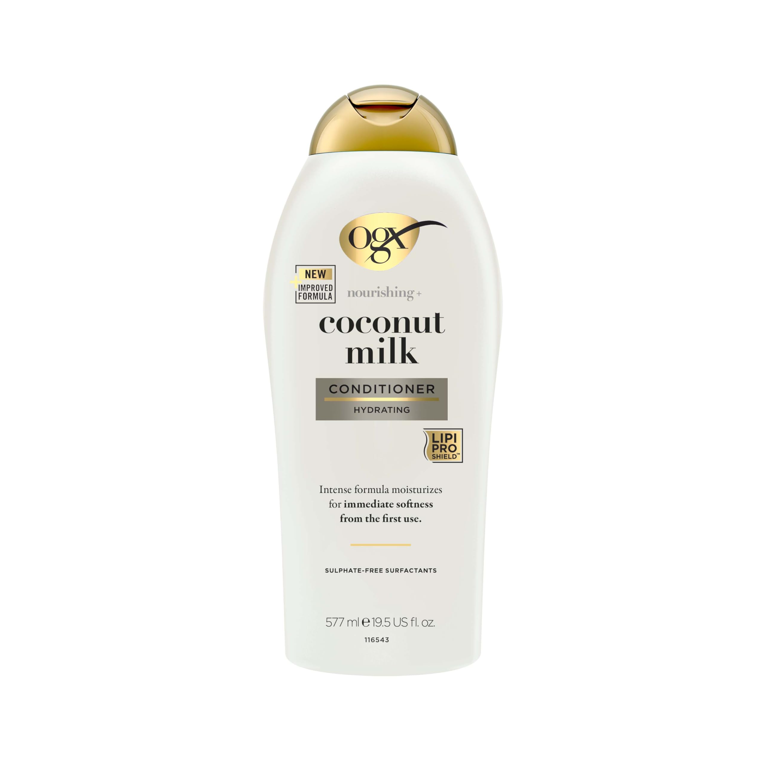 OGX Nourishing with Coconut Milk Hydrating Conditioner, Intensely Moisturizes for Immediate Softness from the First Use, Sulfate Free, 577ml
