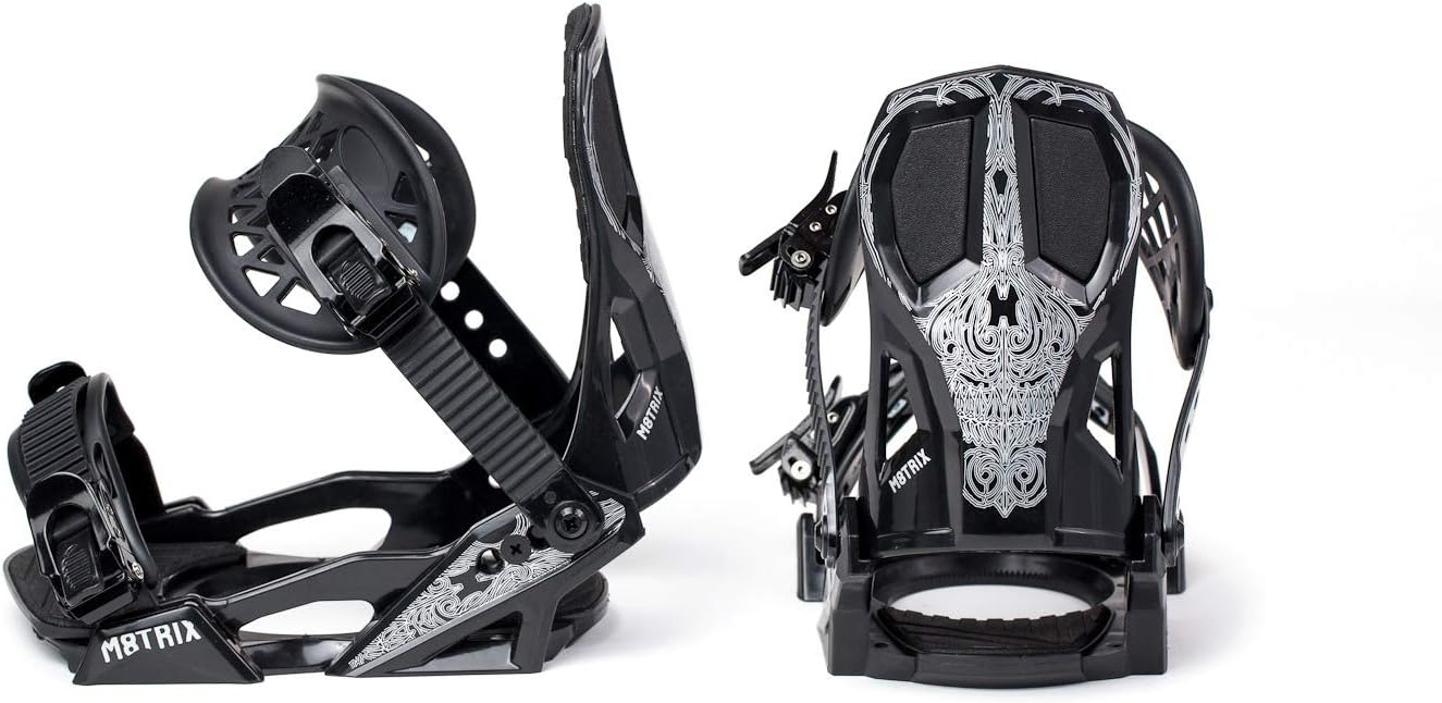 Matrix PH-03 All Mountain Youth Snowboard Bindings - Black, Fits Most Boy's Boot Sizes 2-6 (Small)