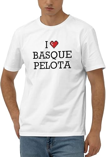 Camisetas gráficas divertidas para hombre con texto en inglés "I Love Basque Pelota", camisetas divertidas para mujer (color color color talla M)