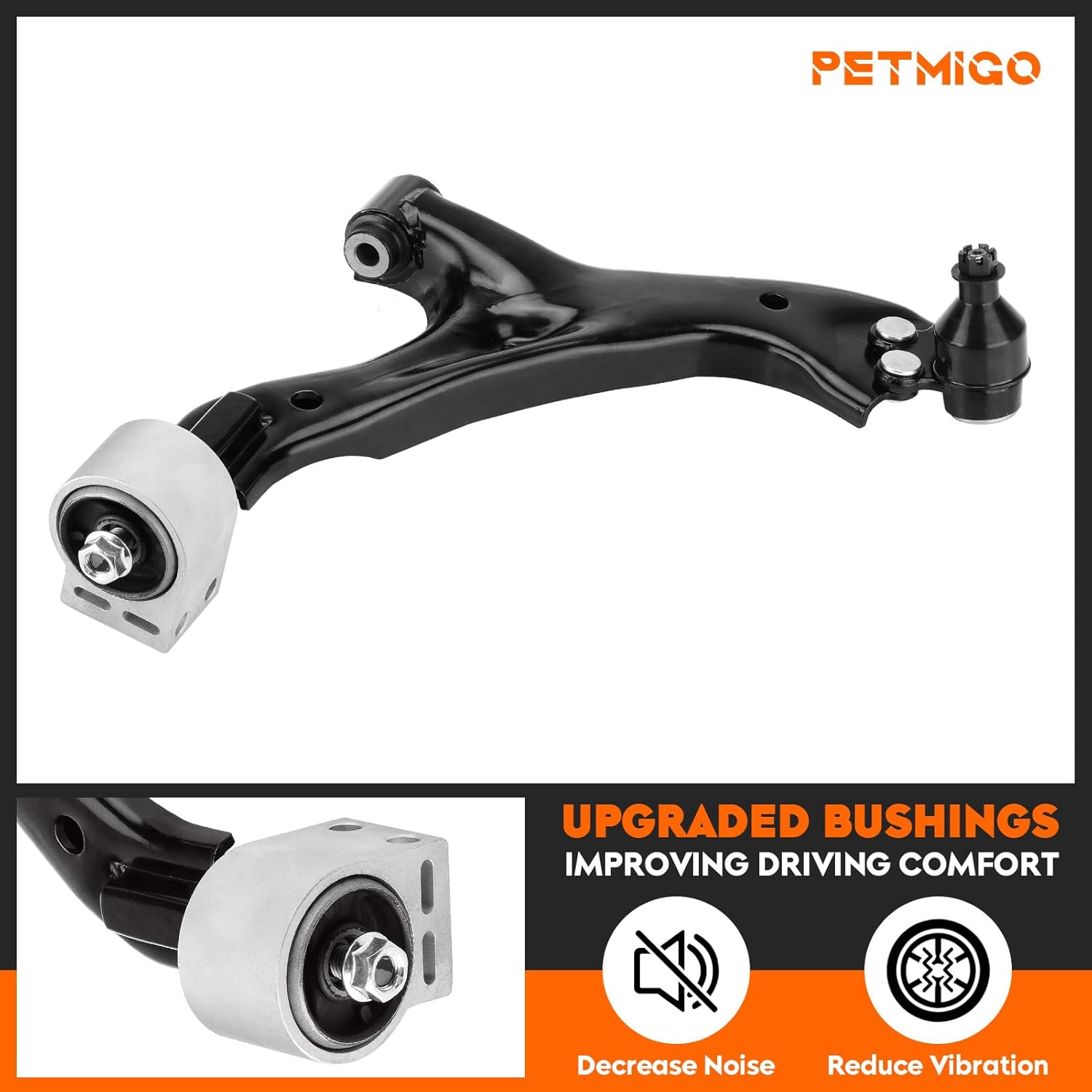 Front Lower Control Arms with Ball Joint Kit for Chevrolet Equinox 2005-2009, for Pontiac Torrent 2006-2009, for Saturn Vue 2002-2007, Suspension Kit K621129 K621136, 2Pcs