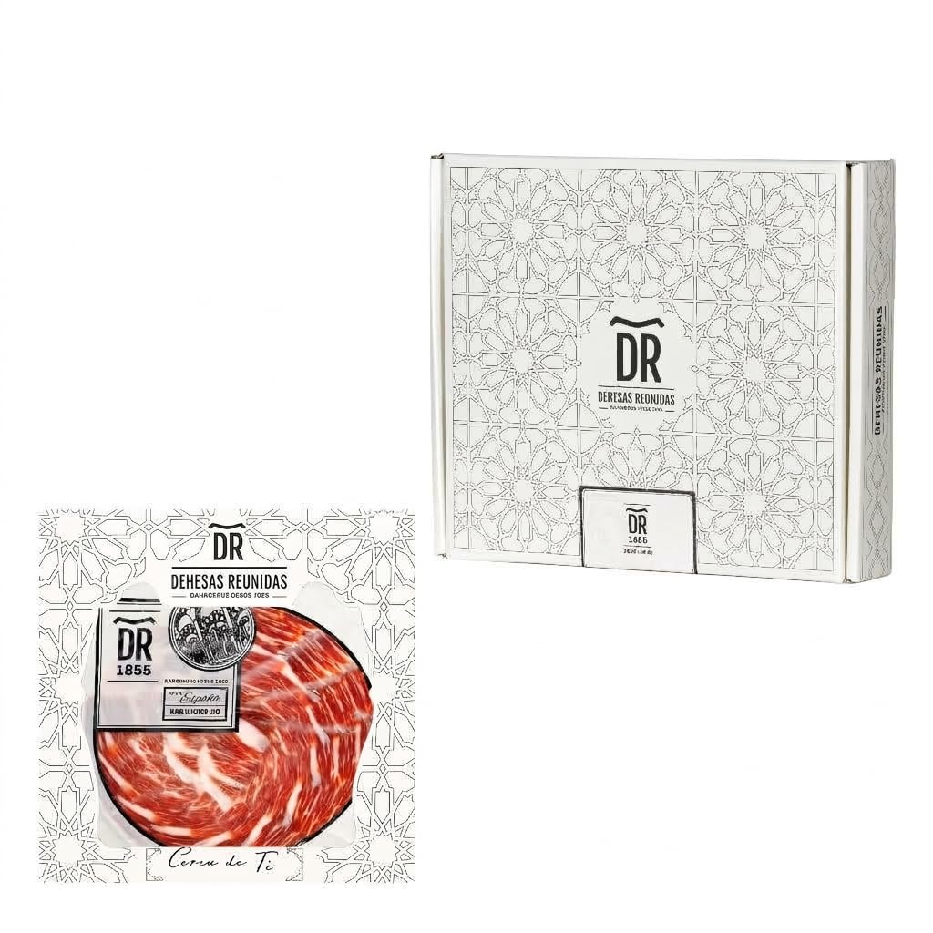 Dehesas Reunidas Jambon de Bellota 100% ibérique tranché au couteau - PACK DE 10 SACHETS de 80 g - affinage artisanal