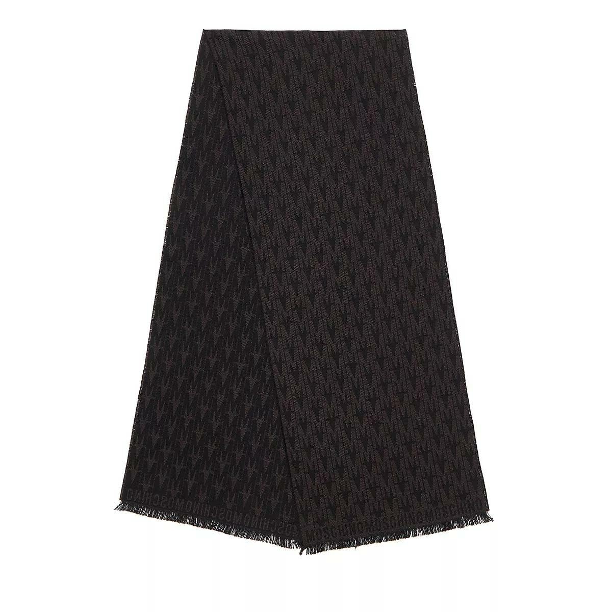 Moschino Multilogo Scarf Wool Brown C23MO21 50195 M5664 Brown, brown