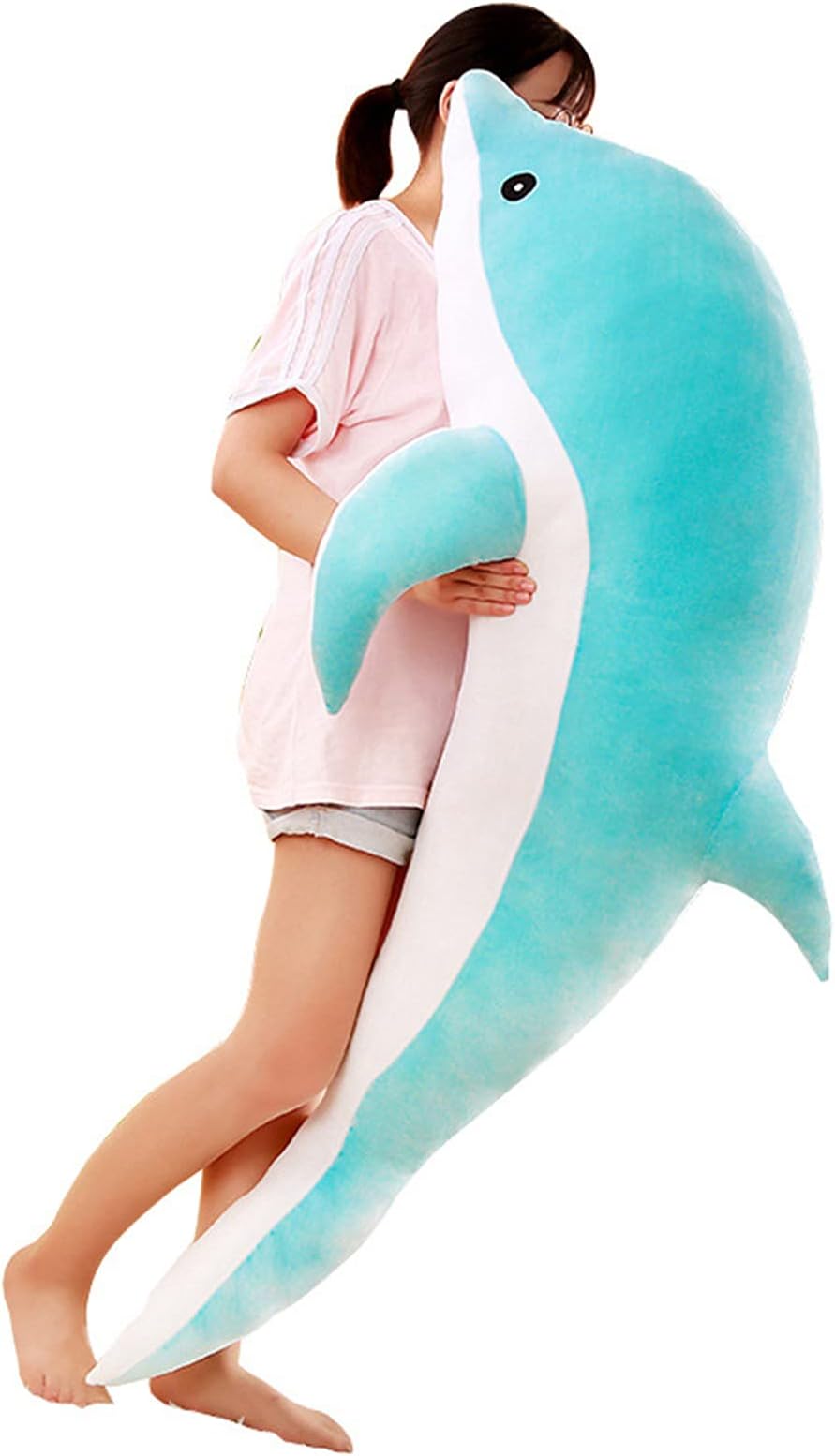 XIYUAN Dolphin Stuffed Animals-Marine Stuffed Toys, Stuffed Animal，Lifelike Stuffed Animal Gifts for Kids, 27.5inches