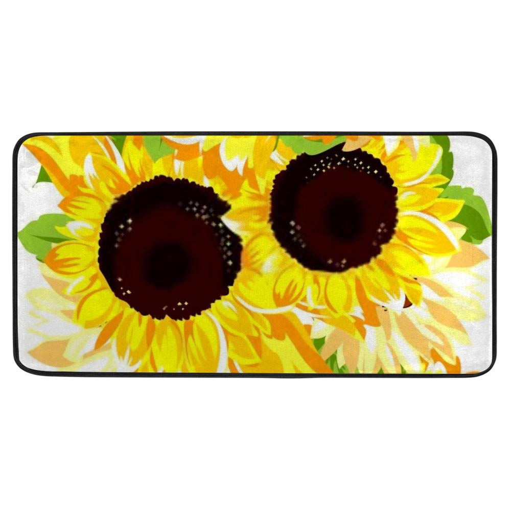 Tapis de cuisine antidérapant à motif floral pour sublimer votre espace de cuisson