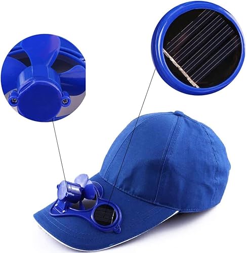 Vista 2 de Sombrero de pesca Sombrero de ciclismo Gorra de verano para deportes al aire libre con ventilador fresco para energía solar Ahorre no requiere