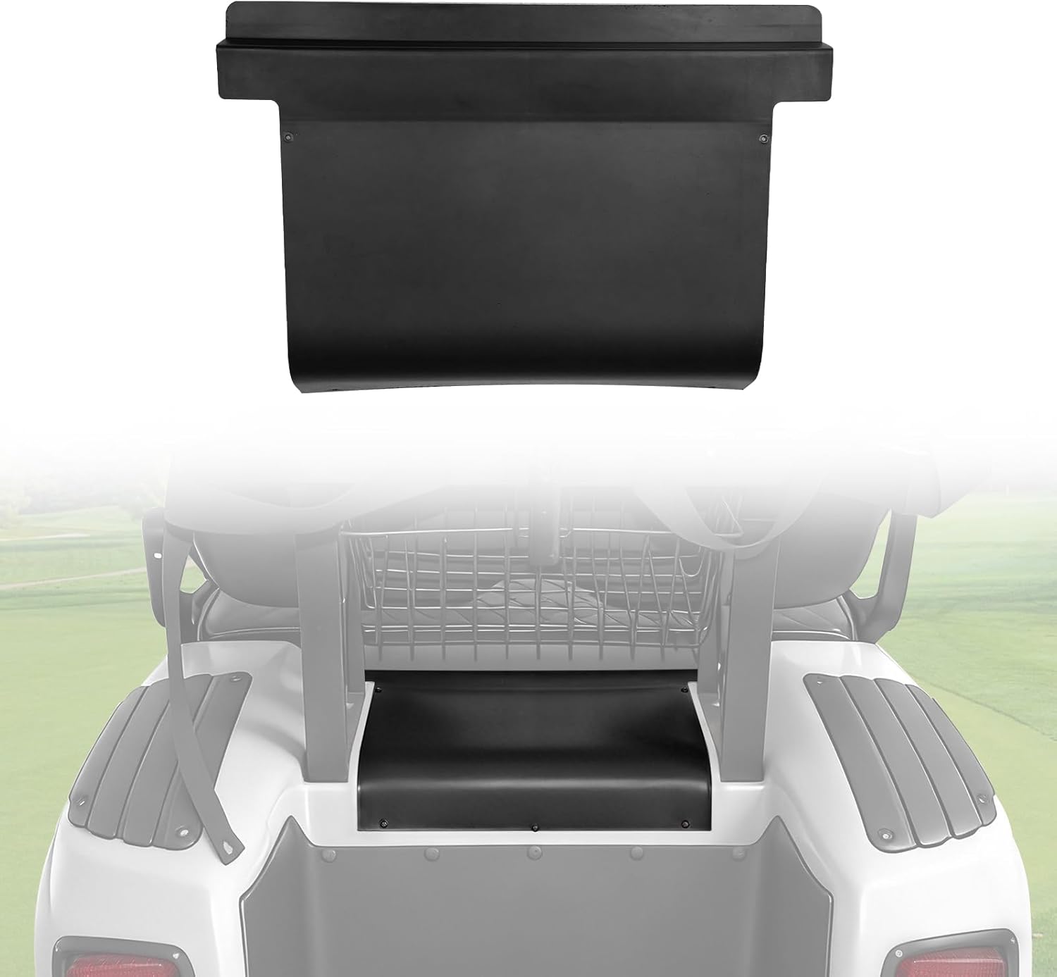 Rear Access Panel Cover for for EZGO TXT & Medalist 1994-2013 Gas or Electric, Access Cover Replacement for EZGO TXT Golf Cart Accessories, Replace OEM #71320-G01, Black Plastic