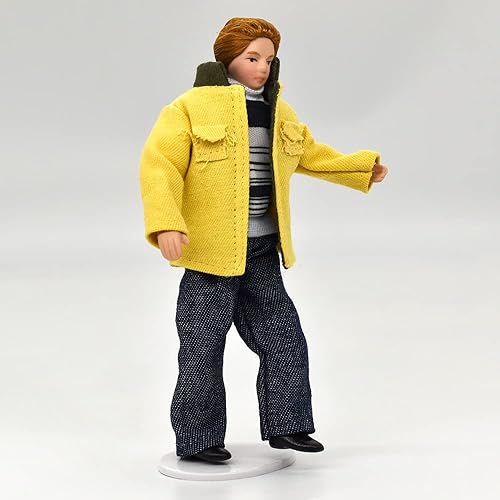 Miniatura 8 de iland Casa de muñecas Gente escala 1/12, muñeca familiar de casa de muñecas incluye mamá, papá, niña, niño, bebé (familia moderna, 5 piezas)