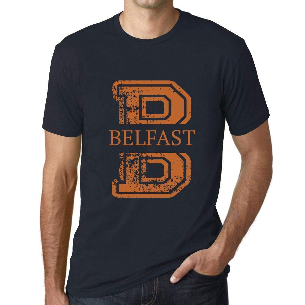 Ultrabasic Men's Graphic T-Shirt Belfast Short Sleeve Tee-Shirt Vintage Birthday Gift Novelty Tshirt