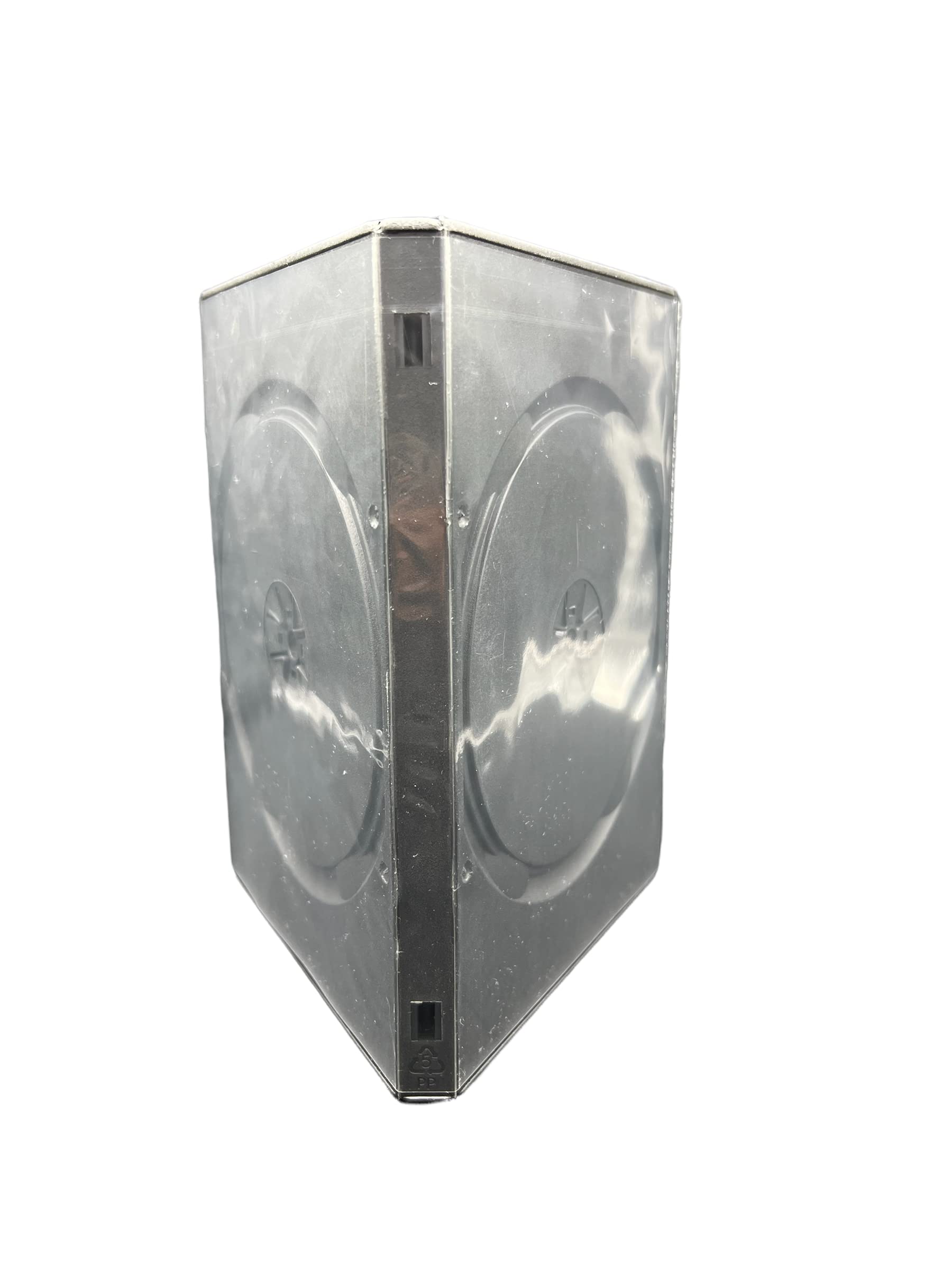 Dragon Trading, custodia nera per 4 dischi, CD, DVD, Blu Ray, 14 mm, con custodia esterna per intarsio artistico, confezione da 25